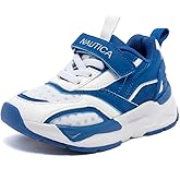 Nautica Kids Athletic Sneakers with Adjustable Strap, Lightweight Everyday Casual Sport Shoes for Boys and Girls, Toddlers and Little Kids
