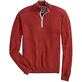johnnie-O Men's Niccolo 1/4 Zip Sweater, Brick