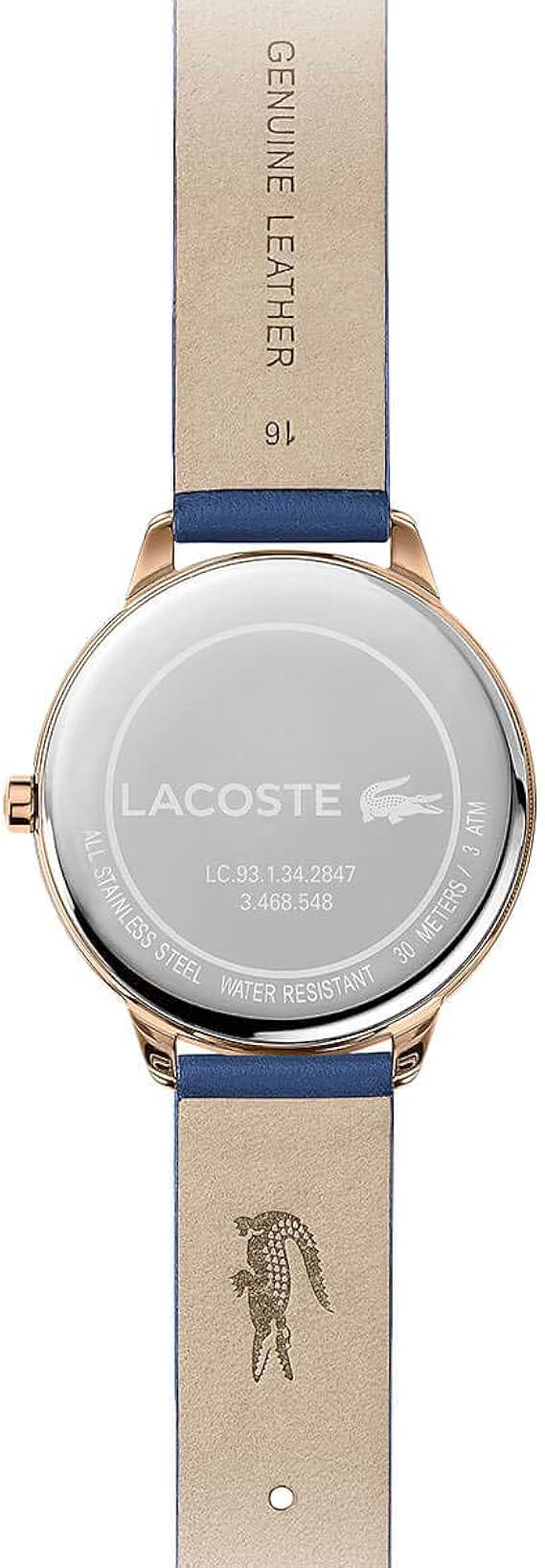 lacoste genuine leather watch