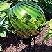Sunnydaze Green Rippled Mirrored Surface Gazing Globe Ball, 10-Inch