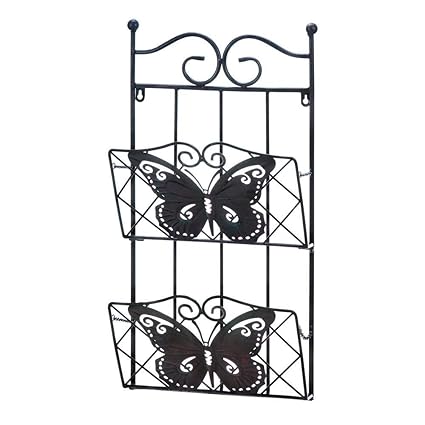 Amazon Com Accent Plus Wall Mounted Mail Rack Butterfly 2 Tier