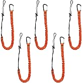Carivia Tool Lanyard with Buckle Strap 5Pcs, 31.5 "-43.3" Extendable Length Tool Tether Lanyard with Carabiner and Adjustable Loop End, Scaffolding Roofing Fall Protection Tool Belts Accessories