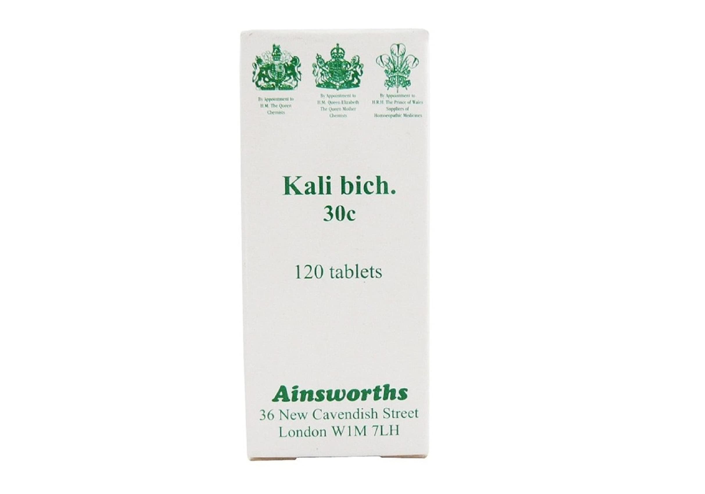 Ainsworths 30C Kali Bich Homoeopathic Remedy - Pack of 120 Tablets