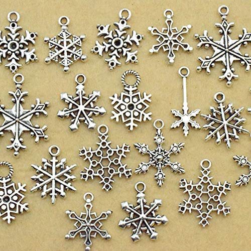 4 Snowflake+Charm+100g+Christmas+Accessory+Collection