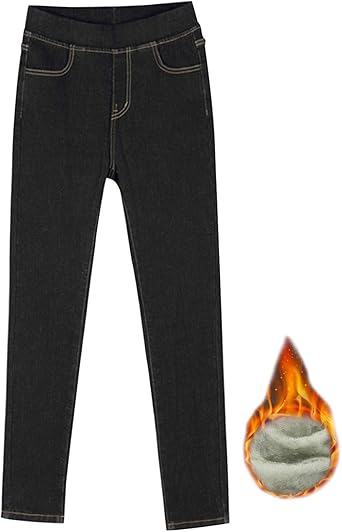 womens lined pull on jeans