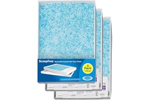PetSafe ScoopFree Premium Self-Cleaning Cat Litter Box Tray Refills - Disposable - Non-Clumping Crystal Litter - 3-Pack