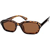 HERJOUR Trendy Retro rectangle Sunglasses Womens Mens 90s Sunnies Classic Vintage Sun Glasses AR82267