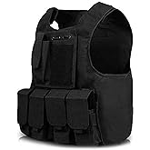 Kids Tactical Vest,Protective Airsoft Vest Kids,Adjustable Paintball Vest with Removable Pouch Youth Tactical Vest for Boys Girls