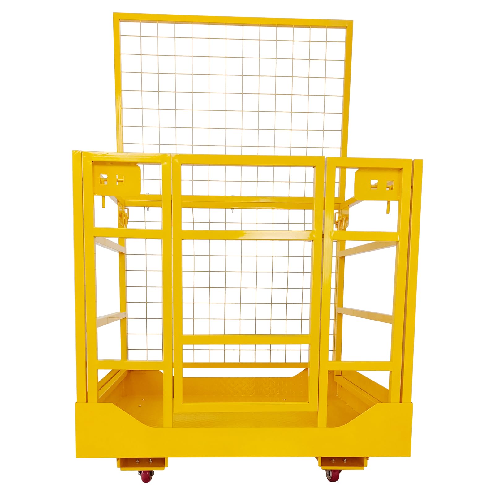 Photo 1 of **SIMILAR**43"x45" Forklift Safety Cage, Collapsible Lift Basket with Lockable Swivel Wheels & Safety Harness Lock, 1400 LBS Capacity for Warehouse Construction Aerial Work