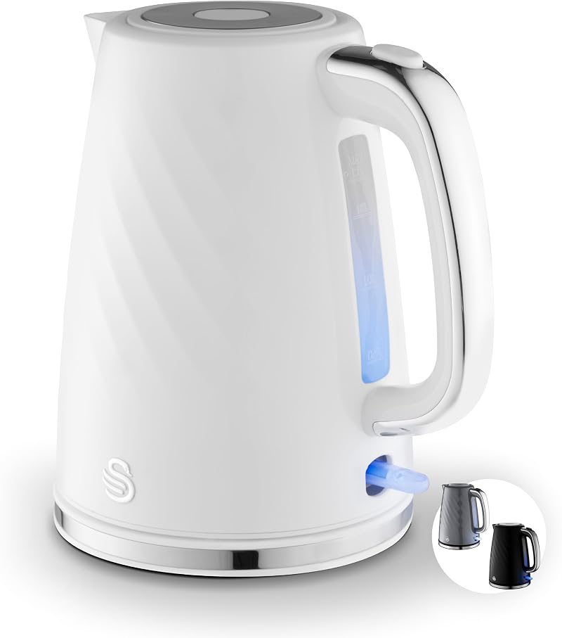 Swan Windsor Rapid Boil Kettle 1.7L 3KW with Removable Filter White