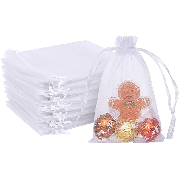 36-Pack Hot Pink Organza Gift Bags - 3x4 Inch Sheer Favor Bags For Weddings & Parties