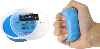 CanDo TheraPutty Antimicrobial 6 oz Blue Strong Therapy Putty