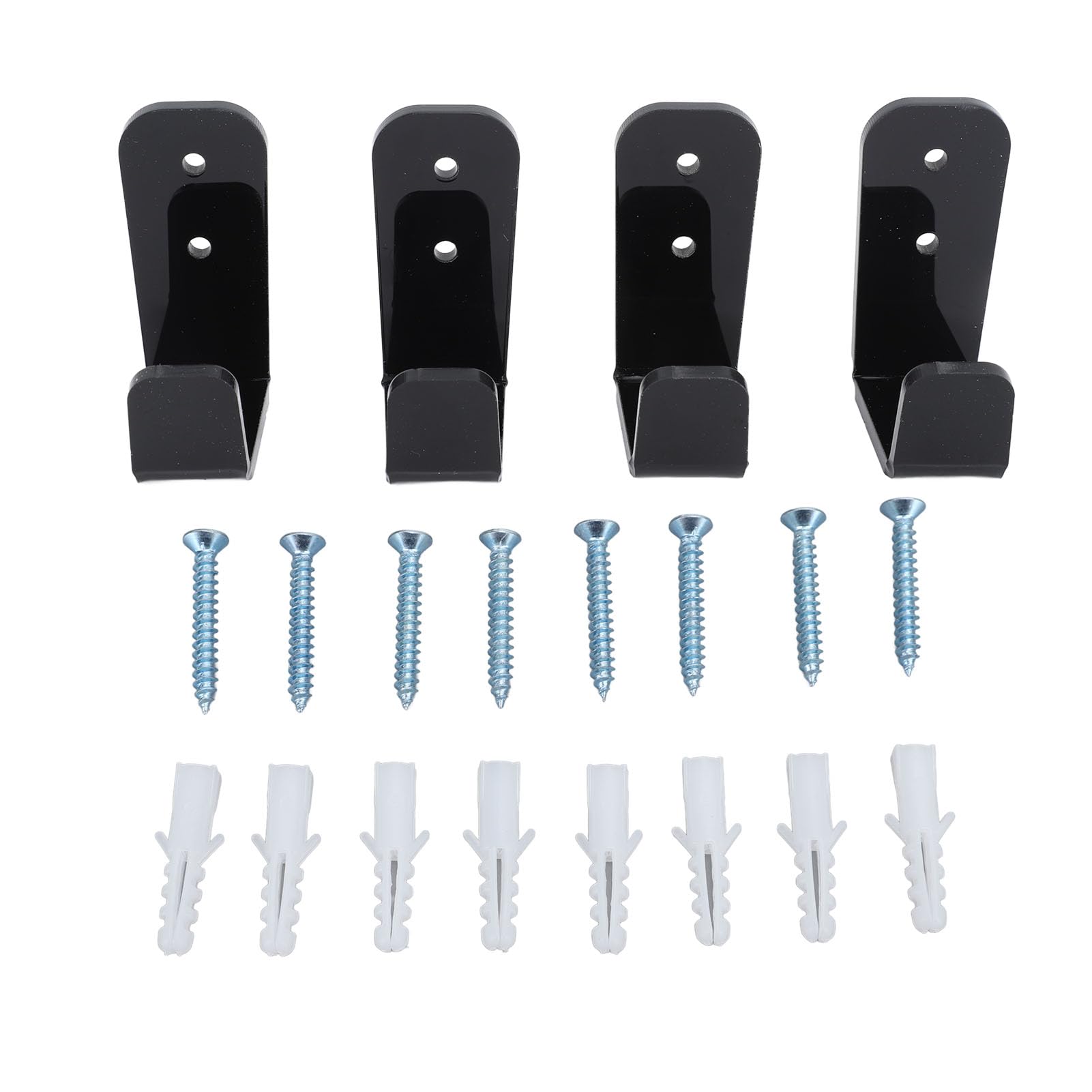 4Pcs Hockey Stick Display Holder, Wall Storage Hockey Stick Rack Black Versatile Acrylic Hockey Stick Display Hanger Ice Hockey Stick Bracket for Home Office Storage Organizer Gifts