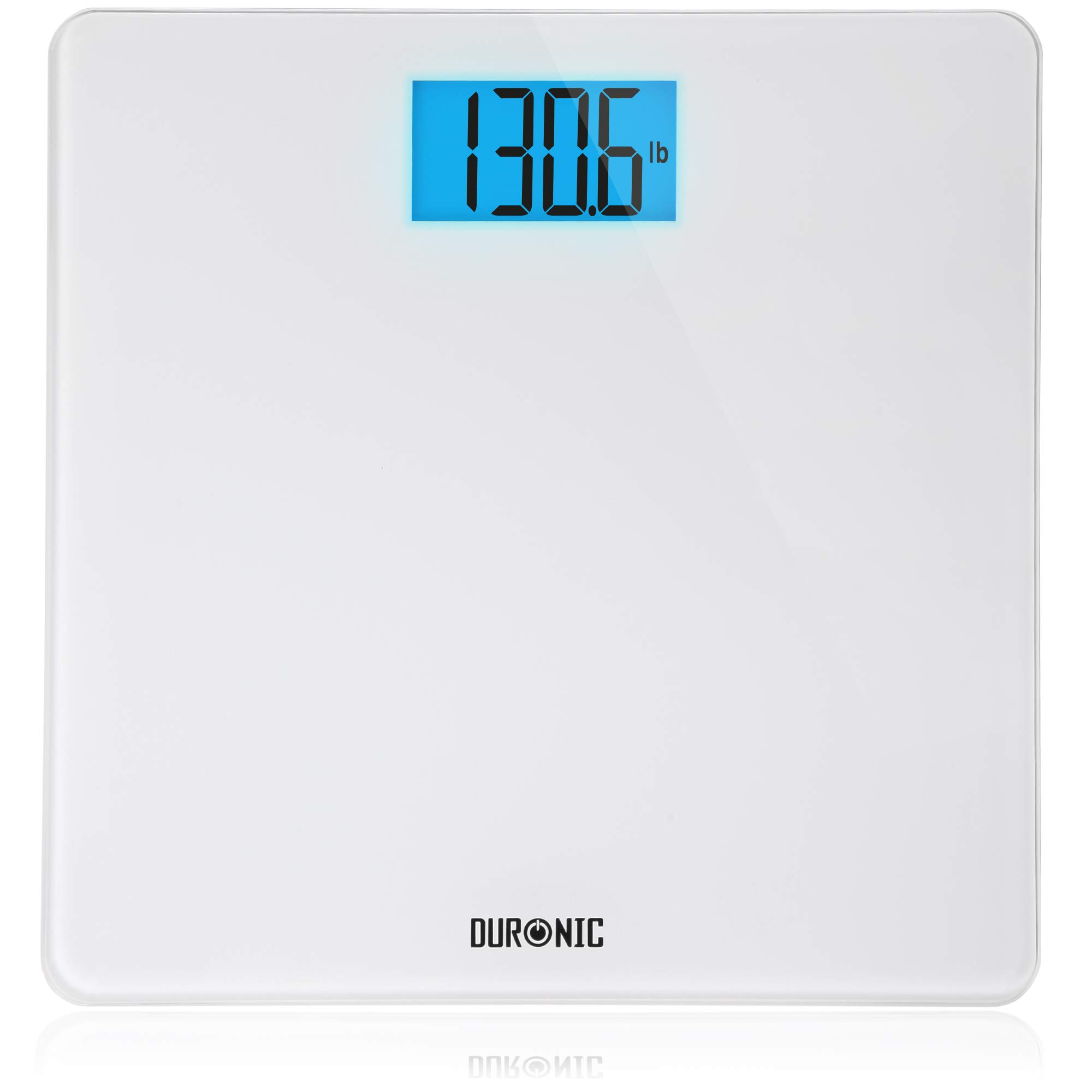 Duronic Digital Bathroom Scales BS403 Accurate Weighing Scales with High Precision Sensors 180kg Body Weight Scale Battery Powered Fitness Scale with LED for Weightloss Health