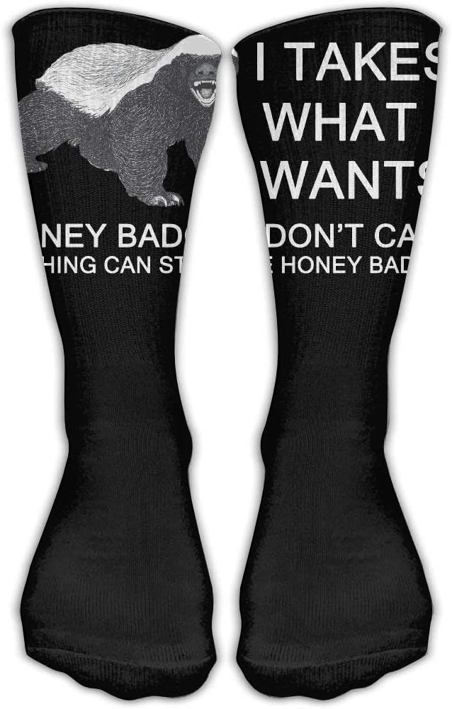 wonzhrui I Takes What I Wants - Honey Badger Sport Tube Stockings Women & Men Knee High Long Soccer Socks