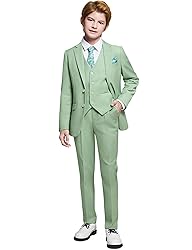 Marvelous World Boys Suits Light Avocado Slim Fit