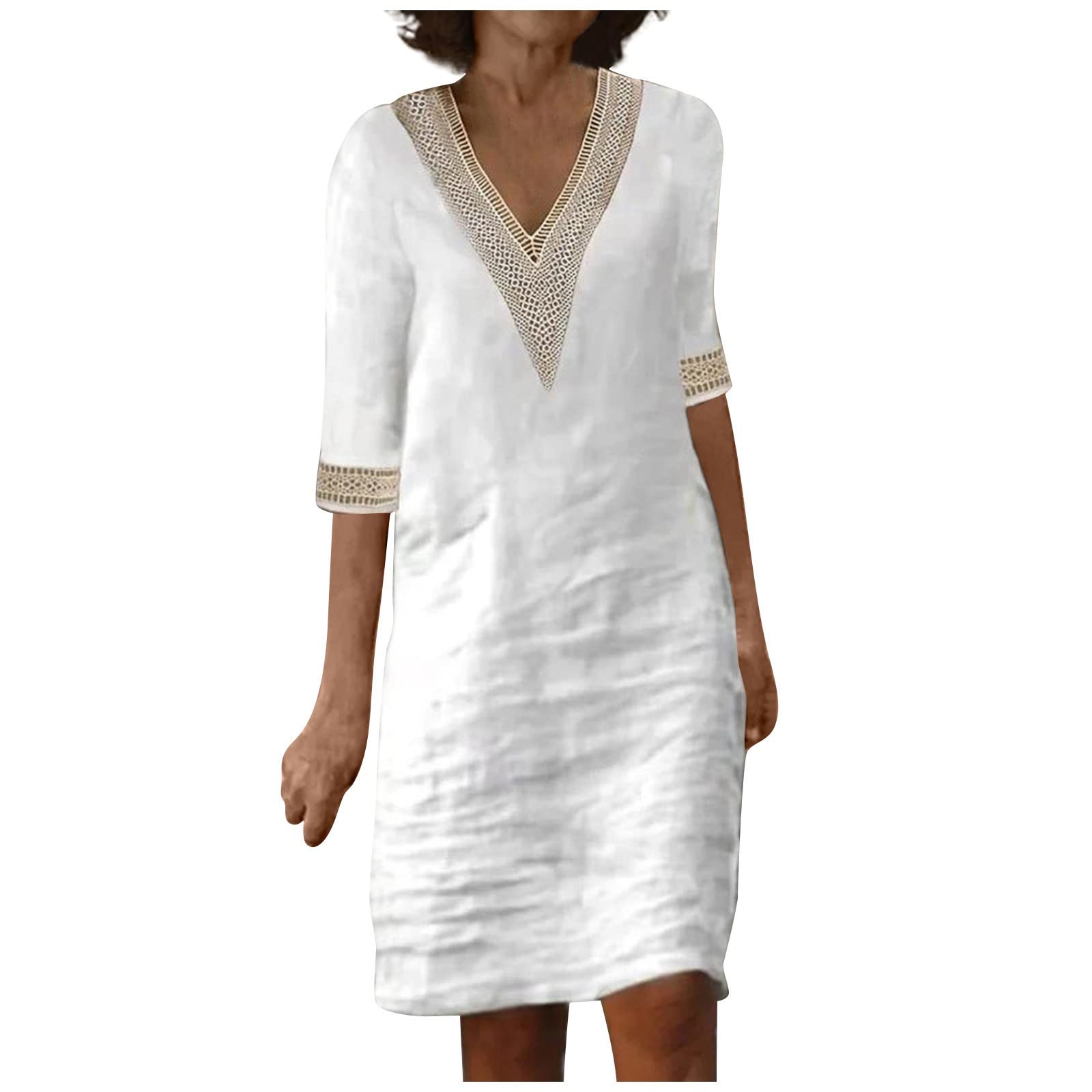 Cotton Linen Dresses For Women 2023,Trendy Summer