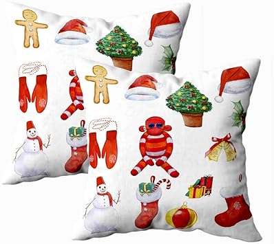Amazon Com Teepel Christmas Throw Pillows For Couch 18x18 Set Of
