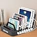 Okra 7-Port USB Charging Station [Quick Charge 2.0] Universal Desktop Tablet & Smartphone Multi-Device Hub Charging Dock for iPhone, iPad, Galaxy, Tablets (Black)