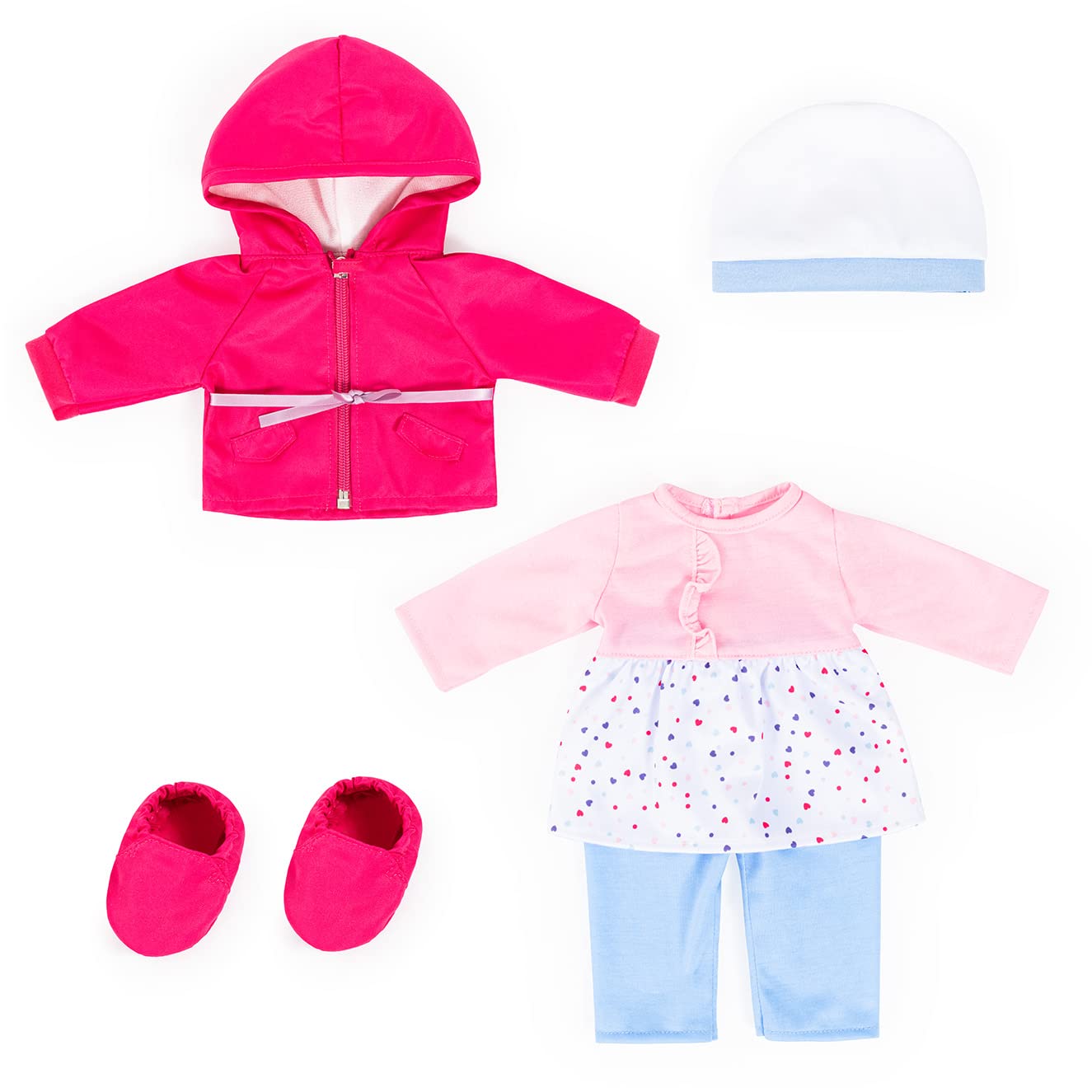 Bayer Design 84200AJDoll clothing, accessories baby doll, dress, several pieces, 15 - 16,5 inch
