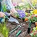 DRIVIM Gardening Tool Set 10 Pieces, Garden Tool Kit with Ergonomic Handles Trowel/Hand Rake/Sharp Shovel/Pruning Shears, Gardening Hand Tools Gifts for Women with Carrying Casethumb 1