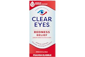 Clear Eyes Redness Relief Lubricant Redness Relief Eye Drops, 0.5 oz