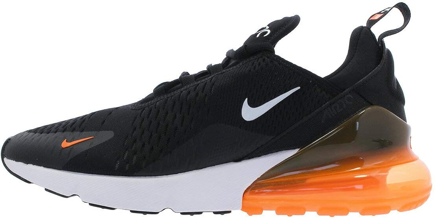 air max 270 black white total orange