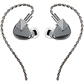 Letshuoer S12 Ultra 14.8mm Planar Driver in Ear Monitor IEM,HiFi Wired Earphones with Detachable 2pin 392-Core Silver-Plated Cable for Musicians Audiophiles (Gunmetal Grey, 3.5mm/4.4mm Connector)