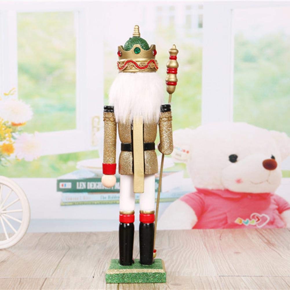 Navidad lingzhuo-shop Cascanueces de Navidad Muñeco Adornos Navideños Soldado Cascanueces Madera 30CM Pintado de Madera Marioneta Gente Ventana de Escritorio Escritorio Muñeca Decoración Decoración de temporada Hogar y cocina Decoración del hogar