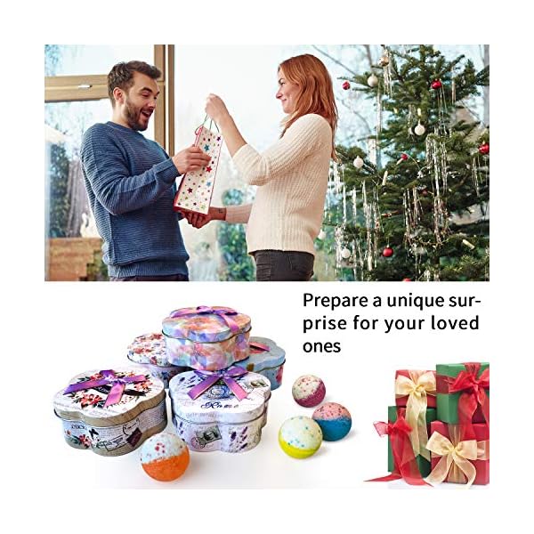 5+1 Bath Bombs Gift Set, 100% Handmade Pure Essential Oil Bath Bombs, Fizzy Spa for Moisturing Skin, Best Gift Choice…