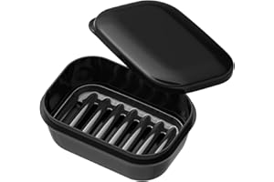 Quatish Leakproof Soap Holder 1 Pack, Travel Soap Container with Lid, Travel Size Toiletries, Portable Bar Soap Holder, Soap 