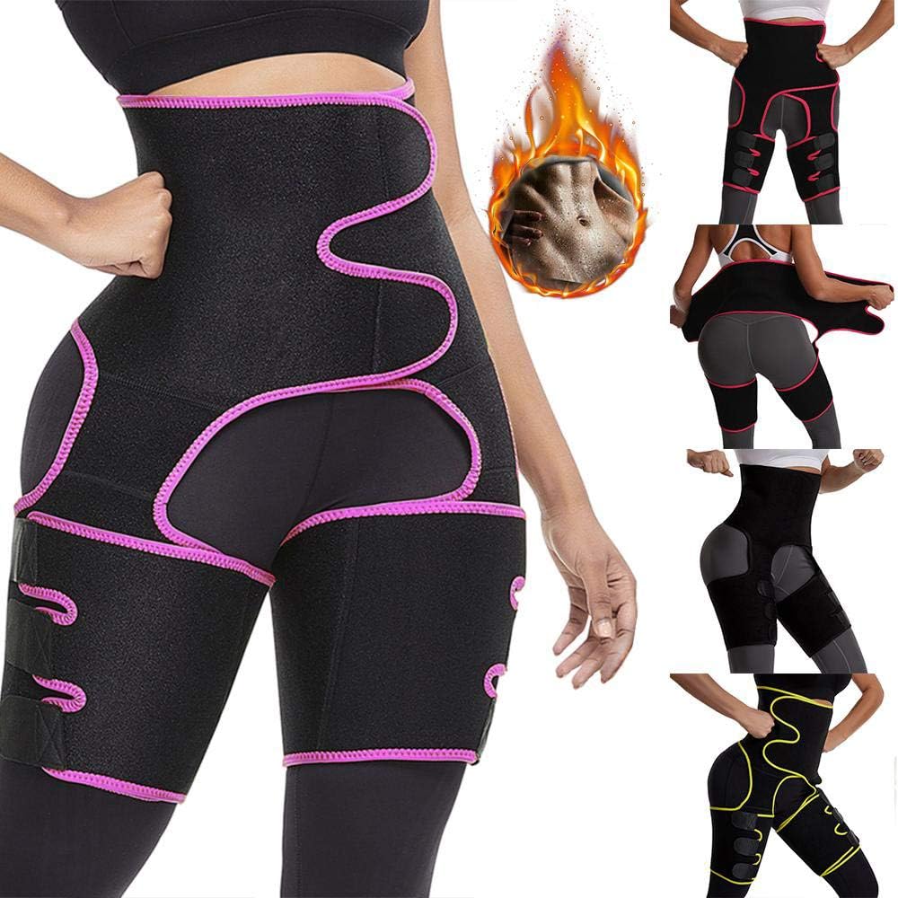 Kaqulec High Waist Trainer Thigh,3-in-1 Trimmers Fitness for Women