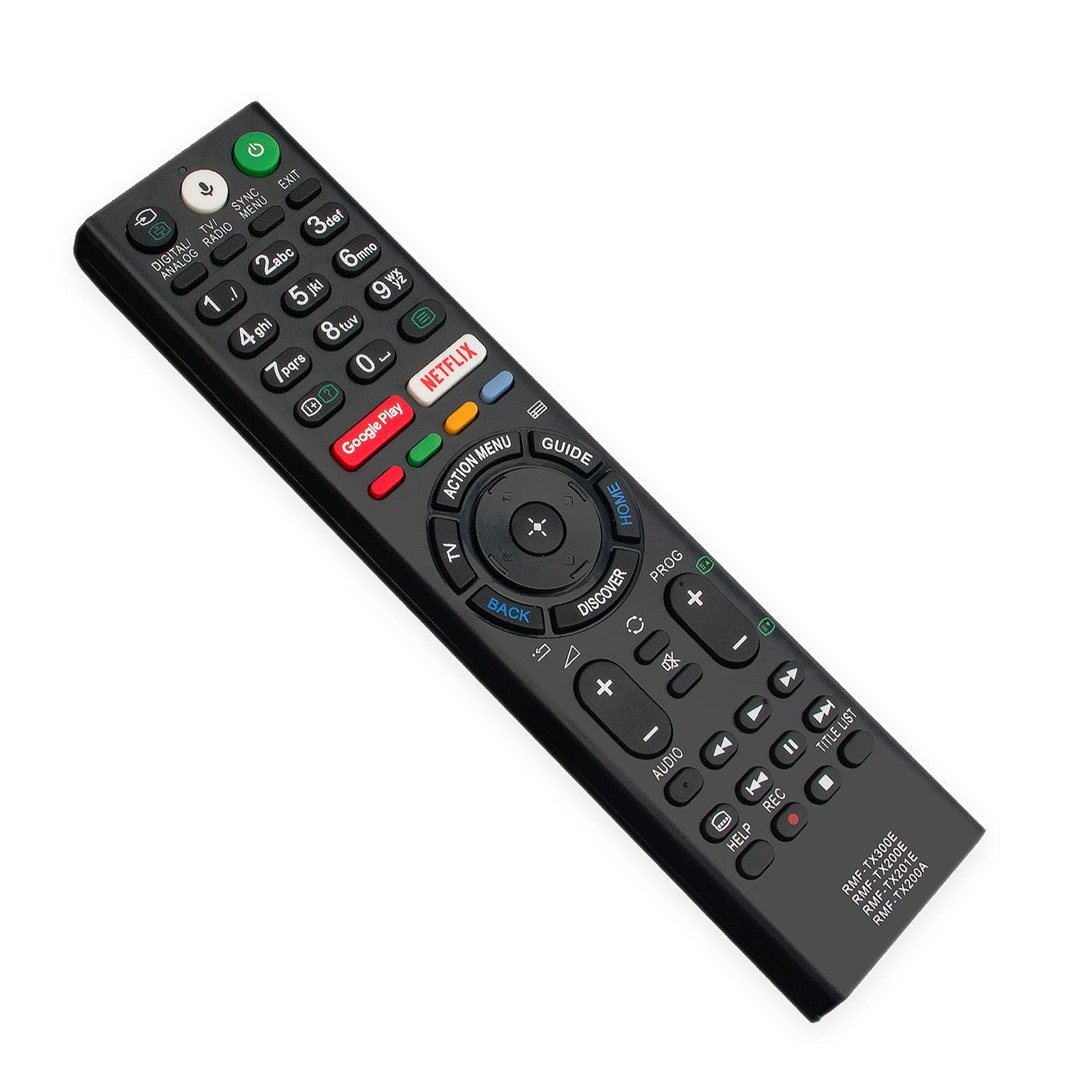 ALLIMITY Voice Replace Remote Control fit for Sony Bravia OLEd RMF-TX200E RMF-TX201E RMF-TX300E KD-77A1 KD-75ZF9 KD-75ZD9 KD-65ZD9 KD-65AF9 KD-65A1 KD-55AF9 KD-55AF8 KD-55A1 KD-100ZD9 FWD-65A1