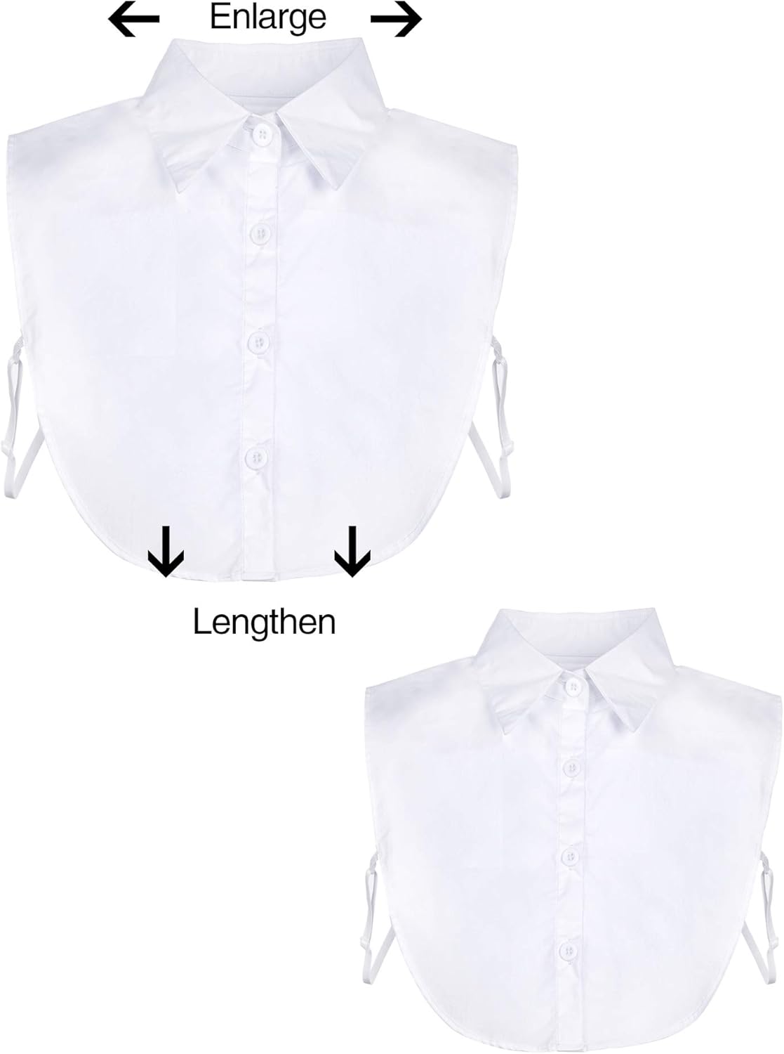 EBOOT Fake Collar Detachable Dickey Collar Blouse Half Shirts False Collar for Girls and Women at  Women’s Clothing store