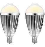 センサー電球 Vorally E17 LED電球 電球色 人感センサーライト 2個セット 7W 630LM 50W相当 明るい 着けっぱなし防止 自動点灯消灯 節電対策 日本語取扱付属 1年保証 (E17)