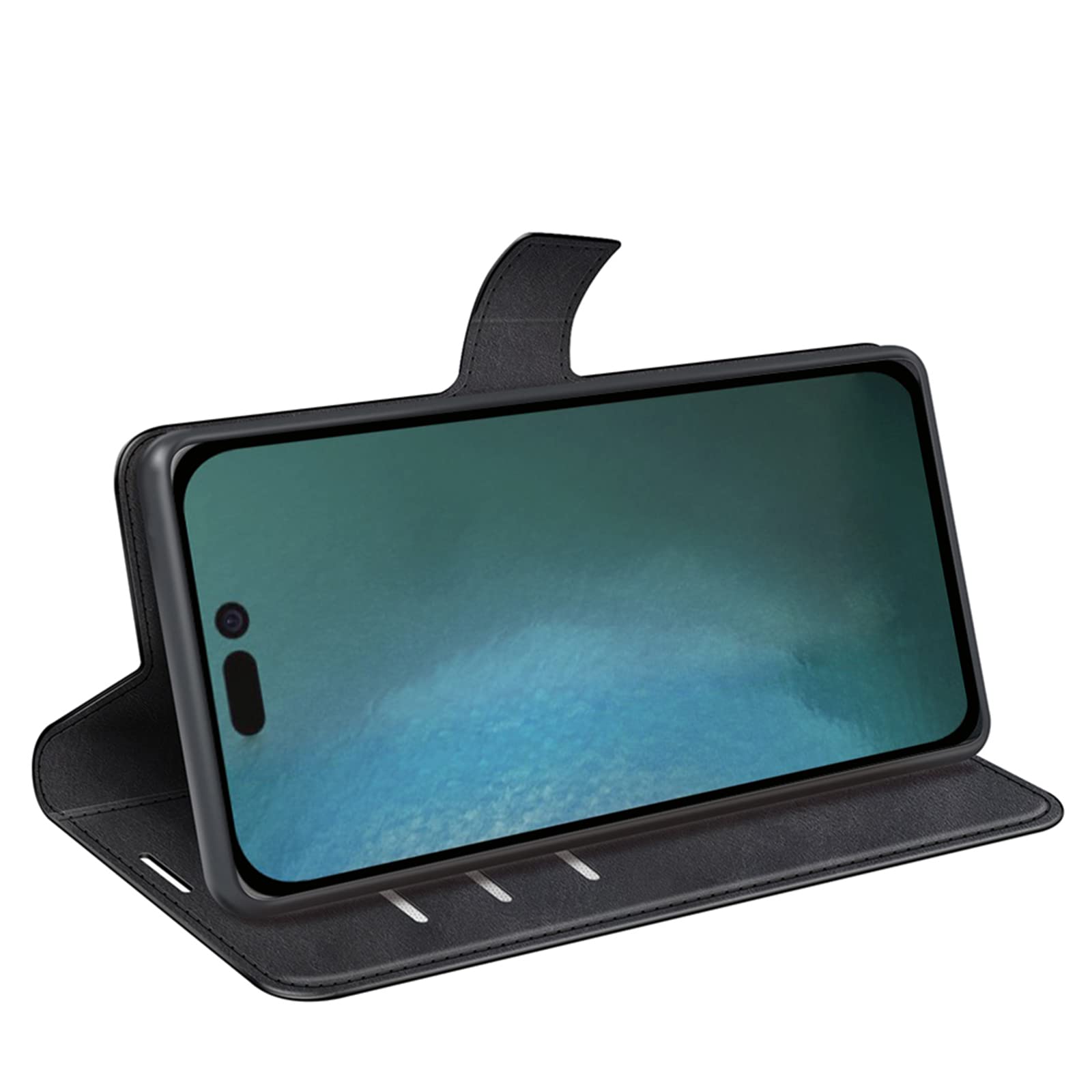 Kezaizhe Flip Case For iPhone 14+ 14 Plus Wallet PU Leather Magnetic Protective Mobile Phone Case for i Phone 14Plus 2022 Folio Book Cover Black