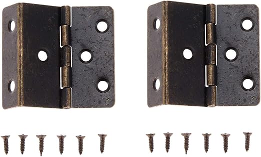 Gaodpz 2 unids Antiguo gabinete Puerta Triple Muebles bisagra 6 Agujero