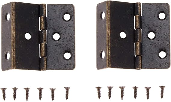 Gaodpz 2 unids Antiguo gabinete Puerta Triple Muebles bisagra 6 Agujero