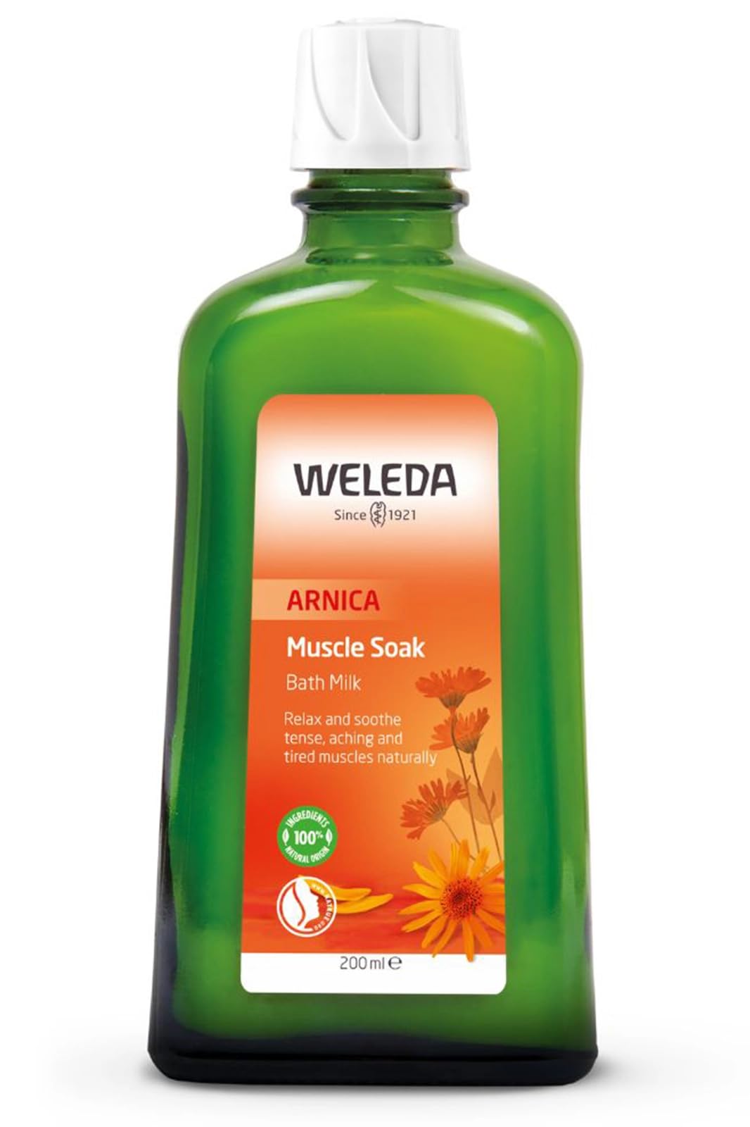 Weleda Arnica Muscle Soak, Soothing & Relaxing Bath Soak with Rosemary Leaf Oil & Lavender Essential Oils, Aching Muscle Bath Milk, by Weleda Skin Care & Wellness - 200ml