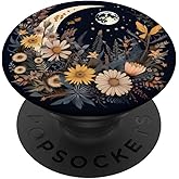 Boho Moon And Wildflowers PopSockets Standard PopGrip