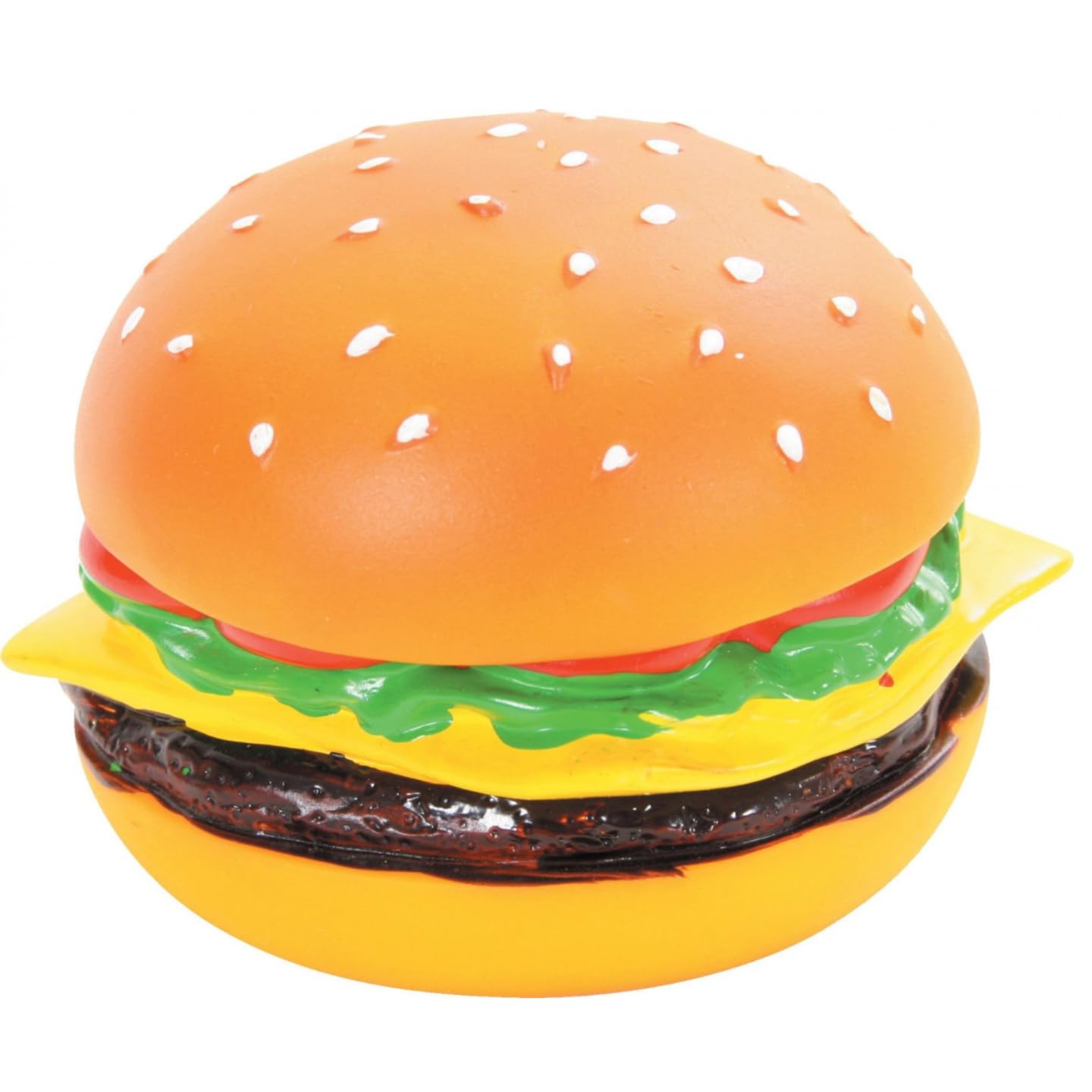 Zolux Vinyl Hamburger Dog Toy 8 x 8 x 6.5 cm