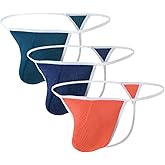 JINSHI Men's Soft T-Back Thongs Stretch Low Rise G-String Tagless Sexy Underwear M L XL XXL 3XL