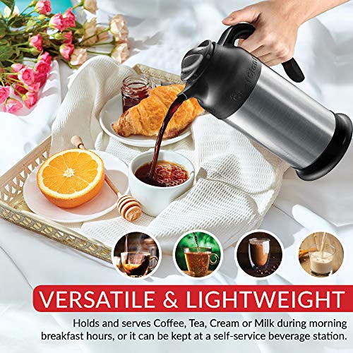 Stainless Steel Thermal Coffee Carafe Thermos｜Insulated Hot & Cold