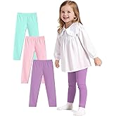 Witwot 3 Pack Baby Girls Leggings Toddler Kids Soft Cotton Pants Size 18M-5T