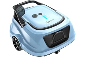 WINNY POOL CLEANER (2025 Upgarde) A1 Cordless Robotic Pool Cleaner, 120mins Running Time Automatic Pool Vacuum,Powerful Suction & 180 μm Dual Filters, Portable, Self-Parking (Sky Blue)
