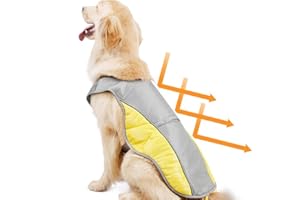 Rantow Dog Cooling Vest Harness Outdoor Puppy Cooler Jacket Reflective Safety Sun-Proof Pet Hunting Coat, Best for Small Medium Large Dogs (XXL(Chest 29.2"-35.4"))