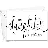 To my Daughter on My Wedding Day, Card for Daughter from Mom/Dad, Sentimental Wedding Keepsake for Child, Thank You Card