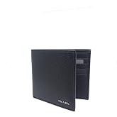 Prada Men's Nero Black Vitello Grain Leather Bifold Wallet 2MO513