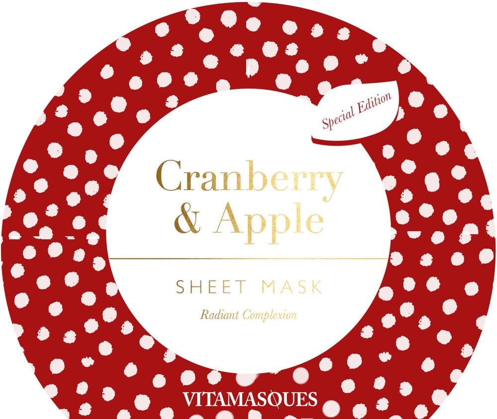 Vitamasques - Limited Edition Mask, Buy One Get One Free Hurry Order Now, Special Edition Face Mask, (Cranberry & Apple, 1 Mask)