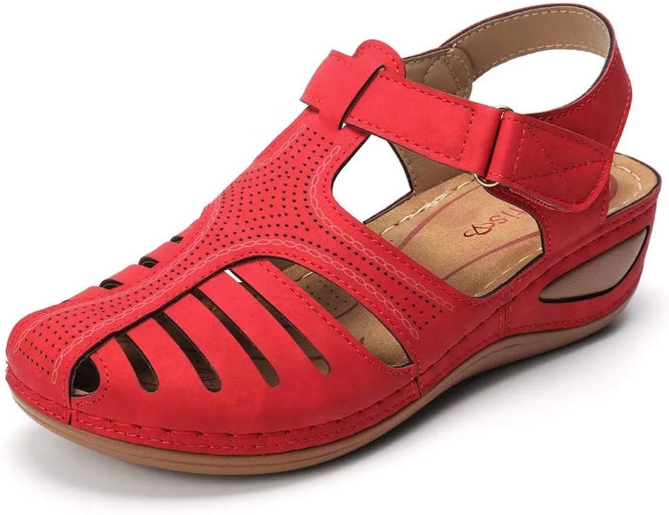 Sandals Women Girls Summer Comfortable Ankle Hollow Round Toe Sandals Soft Sole Shoes 2019